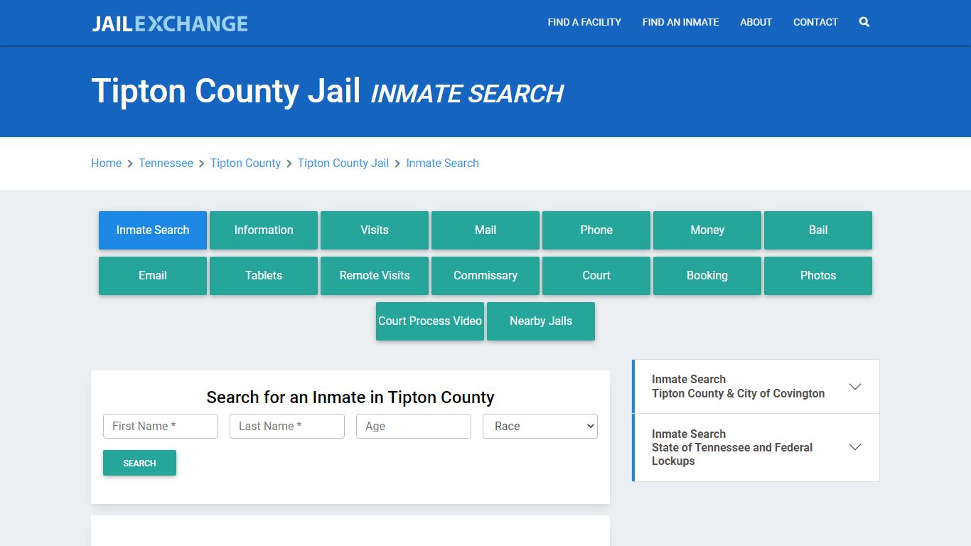 Tipton County Jail, TN Inmate Search: Roster & Mugshots